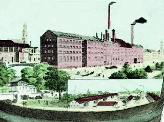 Die Anlagen der Erlanger Reifbräu um 1900